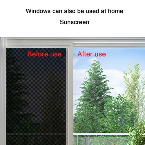 2pcs Car Side Window Mesh Film Windshield Net Sun Shade Sticker UV Protector - Foto 14 di 15
