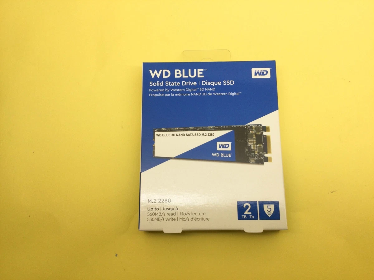 WD Blue 2TB M.2 2280 SATA III 6Gb/s 3D NAND Internal SSD WDS200T2B0B New  Sealed