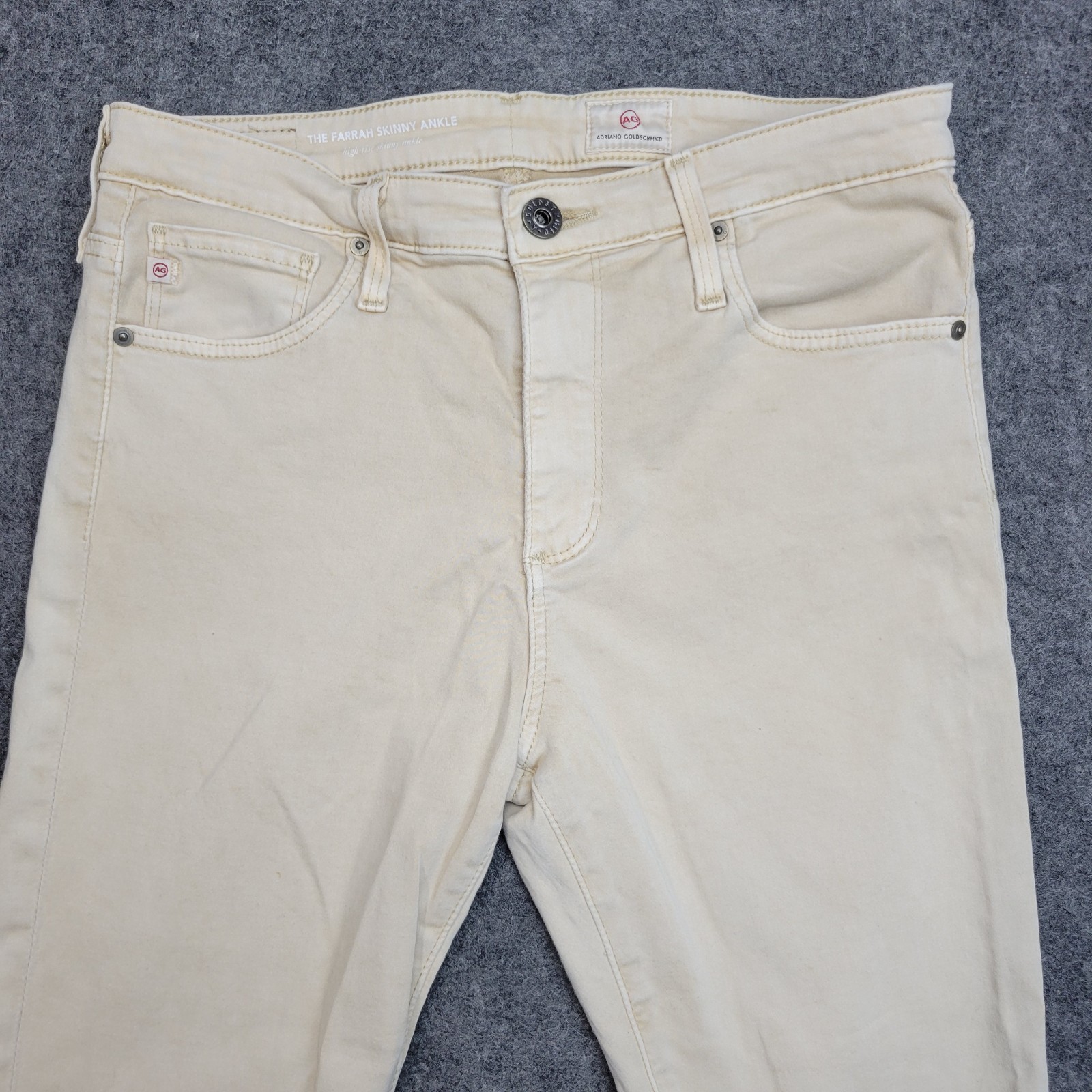AG Adriano Goldschmied  Jeans Womens 27R Khaki Ankle Preppy Skinny The Farrah thumbnail 4
