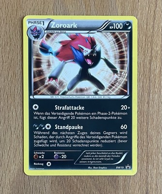 Pokemon Karte Holo Black Star Promo - Zoroark BW19