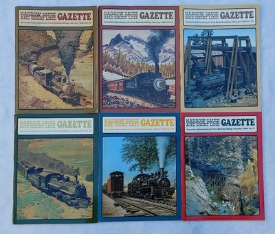 RARE! Lot Of (6) 1983 NARROW GAUGE and SHORT LINE GAZETTE Magazine Complete Year