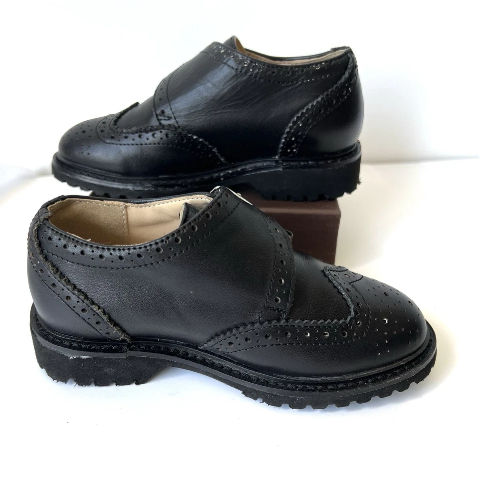 Kenneth Cole Wing Brad-T Buckle Dress Black Shoes Little Boys Sz 9 Leather NEW - Image 3 of 4