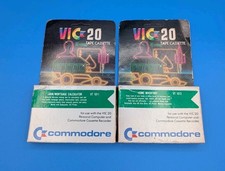 LOT OF 2 ORIGINAL COMMODORE VIC 20 CASSETTE TAPE PERSONAL FINANCE PROGRAMS