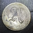 SHERLOCK & CO LONDON BUTTON “A”CIVIL WAR ERA