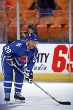 Claude Loiselle Quebec Nordiques looks on during pregame warmup ag- Old Photo