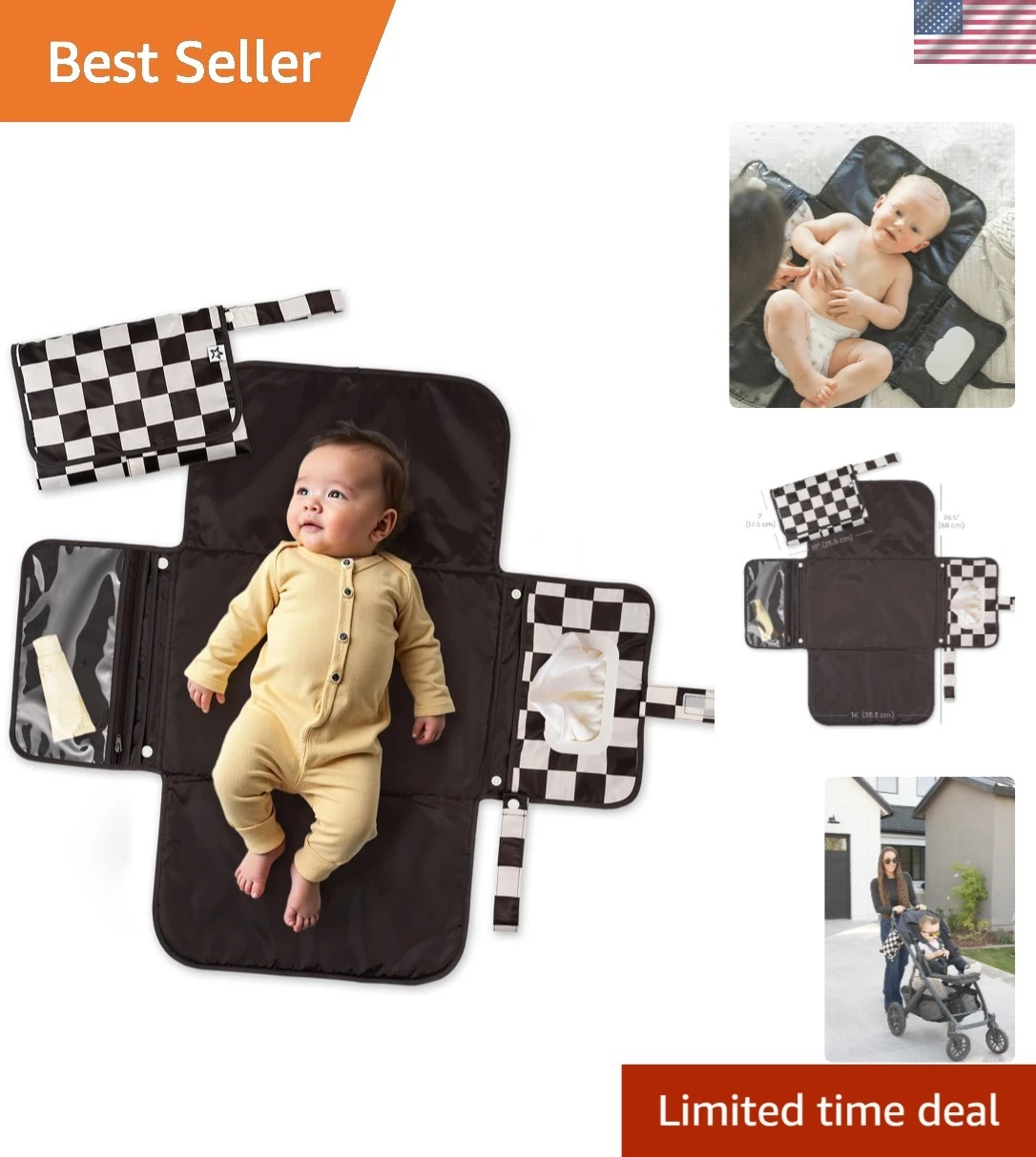 Compact Waterproof Baby Changing Pad - Smart Wipes Pocket for Hassle-Free Travel
Opens in a new wind