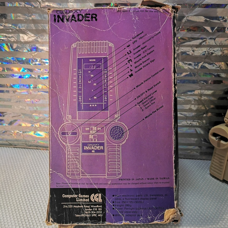 1980's Galaxy Invader Computer Game CGL Colour Galaxian Space Invaders ...