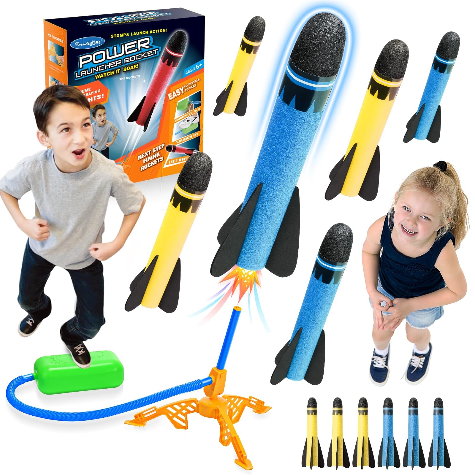 DejaNard Rocket Toy Launcher for Kids Toys for 3-12 Year Old Boys Outdoor Garden