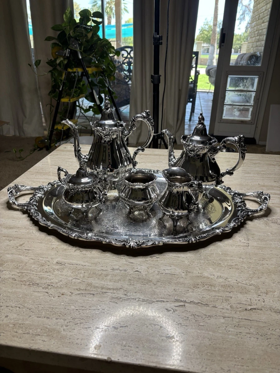 Wallace Baroque/Rococo Antique US Silver-Plated Teapots, Coffee