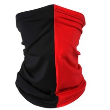 Headband Headwear Scarf Neck Gaiter Balaclavas Bandana Medium, Black/Red