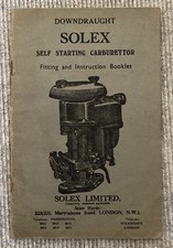 Solex Downdraft Carburettor Instruction Manua...