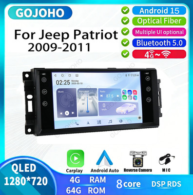Android15 For Jeep Patriot 2009-2011 Car Radio Stereo Carplay GPS Navi Screen 7''