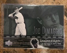 Joe DiMaggio 2002 Upper Deck Piece of History Card #39 MLB New York Yankees