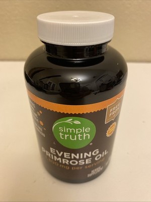 Simple Truth Evening Primrose Oil 1,300 mg Supplement 100ct Exp 11/27