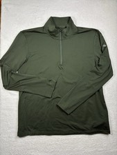 Alo Yoga Conquer 1/4 Zip Reform Pullover Top Forest Green Men's Size L