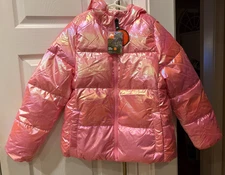 New Girl's Ozark Trail Pink Warm Winter Puffer Coat, Size L, 10/12