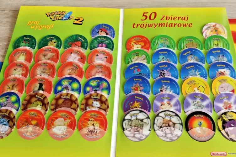 Polish Version 3D Pokemon Tazos Set 1 (Complete 50/50) + Album (See the photos) - Image 2 of 3