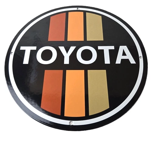 Vintage Toyota Sign - Automobile Truck Car Motors Gas Pump Porcelain Sign
