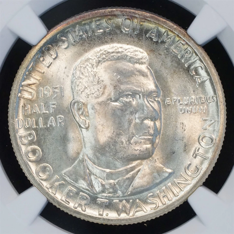 1951 D Washington-Carver Commemorative Silver Half Dollar MS 65 NGC 50C US COIN - Image 3 of 4