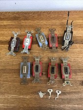 Mixed Lot Of 9 New Keyed Switches Single Pole 3 And 4 Way