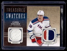 2014-15 Upper Deck Artifacts Treasured Swatches Jerseys Blue Chris Kreider