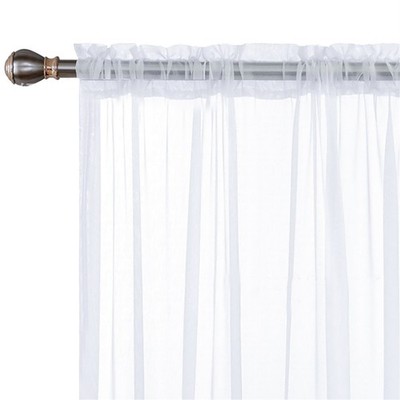 Sheer Curtains Living Room Rod Pocket Window Curtain Panels Bedroom Semi Sheer