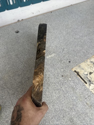 Tablero de borde vivo Waney oliva macizo losa estante mesa secado al horno - Imagen 4 de 5
