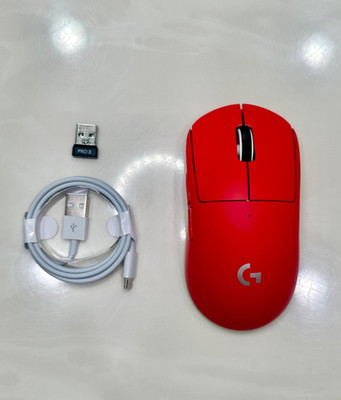 Logitech G PRO X SUPERLIGHT Wireless Gaming Mouse Red With Wireless Dongle
