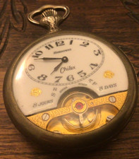 HEBDOMAS CHILEX 8 Days Swiss Made-Richement décoré d’un chasseur-vers 1910