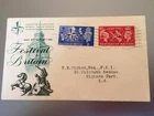 GB STAMPS RARE FIRST DAY COVER 1951 FESTIVAL OF BRITAIN 1ST DAY OF SHOW SLOGAN