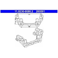 2X Halter Bremssattel Hinten FüR Ford C-MAX DM2 1.8 2.0 07 Bis 10 ATE L823 Neu