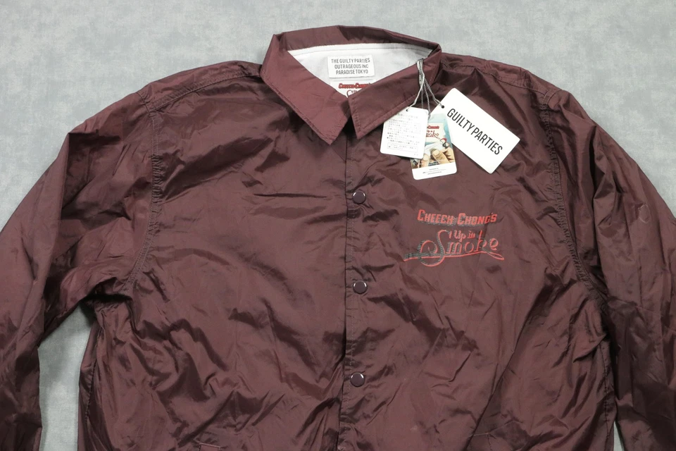 Guilty Parties Cheech & Chong Up In Smoke Jacket Mens Large Maroon Coaches - Image 3 of 4