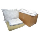 R & R Textile Wwx90007 Bedding And Bath Kit,Fleece,Beige; White