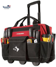GP-43196N13 18" 600-Denier Red Water Resistant Contractor'S Rolling Tool Tote Ba