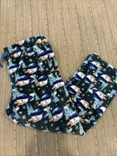 Unisex Youth Fleece Drawstring PJ Pants Vineyard Vines Snowman Whale Size 6