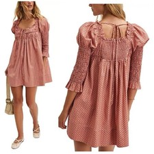 Free People Women's Star Dip Mini Dress Glass Roses Combo NEW - Size S