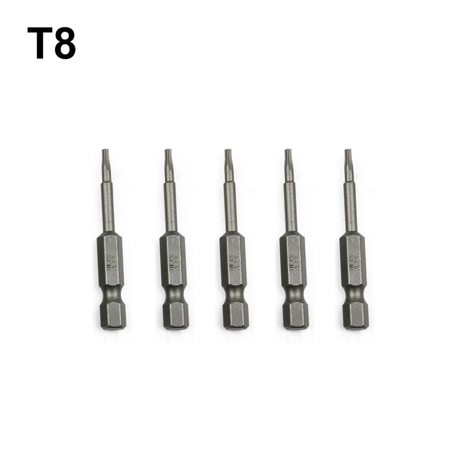 Long Lasting 50mm Hex Shank Fivepoint Magnetic Screwdriver Bits Pack of 5 - Image 2 of 4