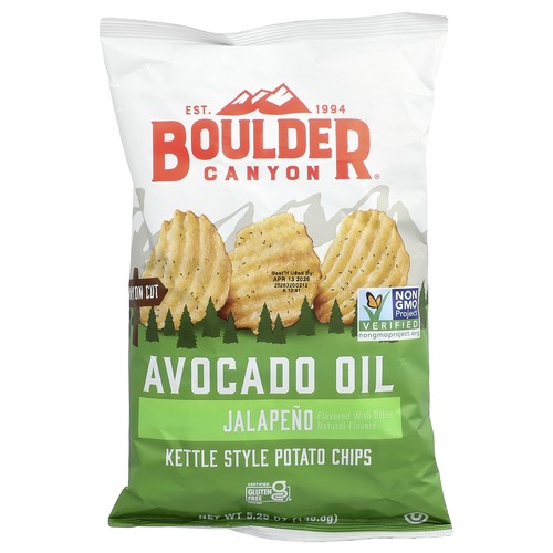 Avocado Oil Kettle Style Potato Chips, Jalapeño, 5.25 oz (148.8 g)