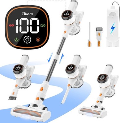 Tikom V500 Cordless Home Vacuum Cleaner, 40000Pa/450W Upright Vacuum Cleaner