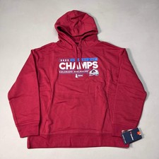 FANATICS 2022 Stanley Cup Champs Colorado Avalanche Final Hoodie Sz M Burgundy