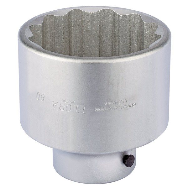 Draper Elora Chrom Stecknuss 80Mm 1 Zoll 12-Kant Bi-Hex Vierkant 67400-image