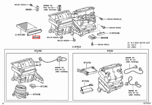 Genuine Hilux TGN10 KUN36 KUN35 KUN26 KUN25 AC A/C Pollen Cabin Air Filter Door - Picture 4 of 20