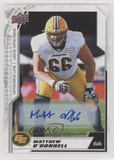 2020 Upper Deck CFL Auto Matthew O'Donnell #51 Auto 2b2