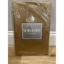 Bed Bath & Beyond Shimmer Tablecloth Gold 52x52” Brand New