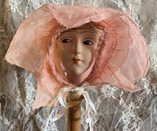 Vintage 6  Fine Bonnet For Antique Or Early Doll Lot 9225