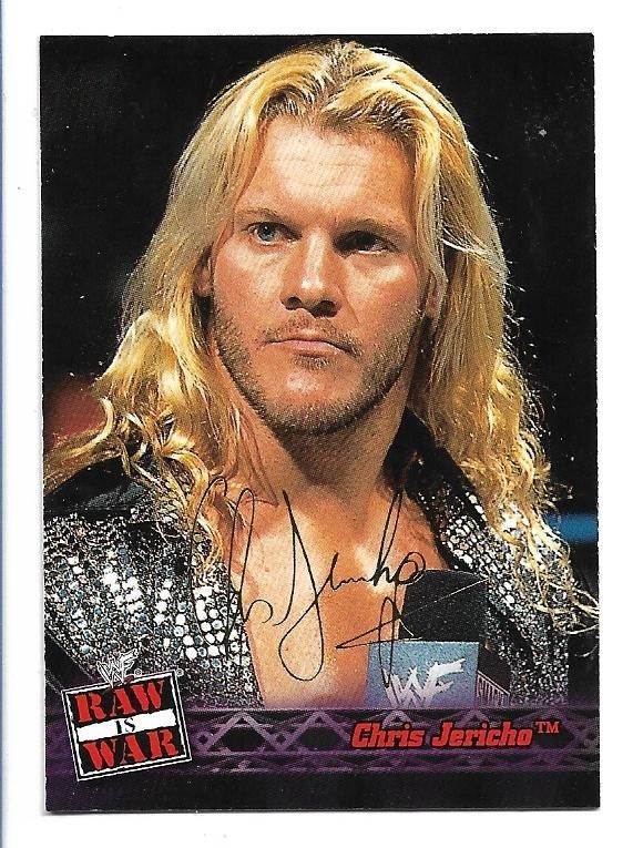 Chris Jericho 2001 Fleer WWF Raw Is War #5 with Gold Signature