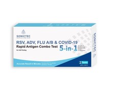 Sonictec 5 in 1 RSV, ADV, FLU A/B & COVID-19 Self Test Kit 2 tests EXP Feb 2027
