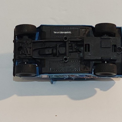 Marvel Amazing Spiderman 2002 Blue Camo Hummer Pull Back Die Cast Toy Maisto 4" - Picture 6 of 7