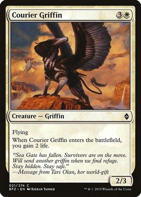 Courier Griffin (21)   Battle for Zendikar BFZ   MTG Magic the Gathering