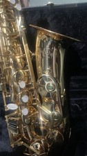 Buescher BU4 Alto Saxophone Brass Gold Lacquered with Case Mouthpiece
